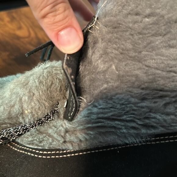 Vintage Snowland Boots Sherpa Boho Platform Scandinavian 7 - Picture 11 of 12